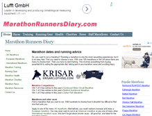 Tablet Screenshot of marathonrunnersdiary.com